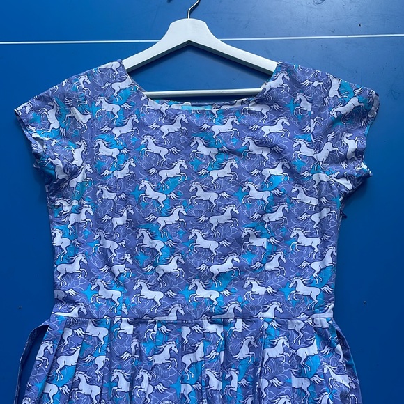 EUC size US 8 Run & Fly Unicorn 1960s Tea Party Dress - Picture 10 of 16